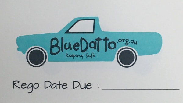 Blue Datto Registration reminder sticker