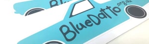 Blue Datto Car Stickers x 2